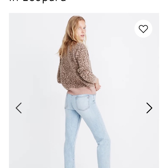 NWT Madewell Leopard Pink Sweater Merino Wool - Picture 2 of 9